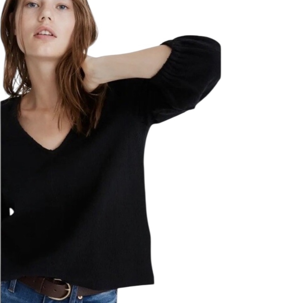 Madewell Texture and Thread V-Neck Women's Sweater